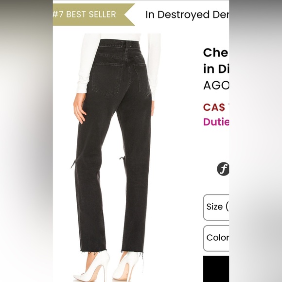 AGOLDE Cherie High Rise Straight size 29 - Picture 11 of 12